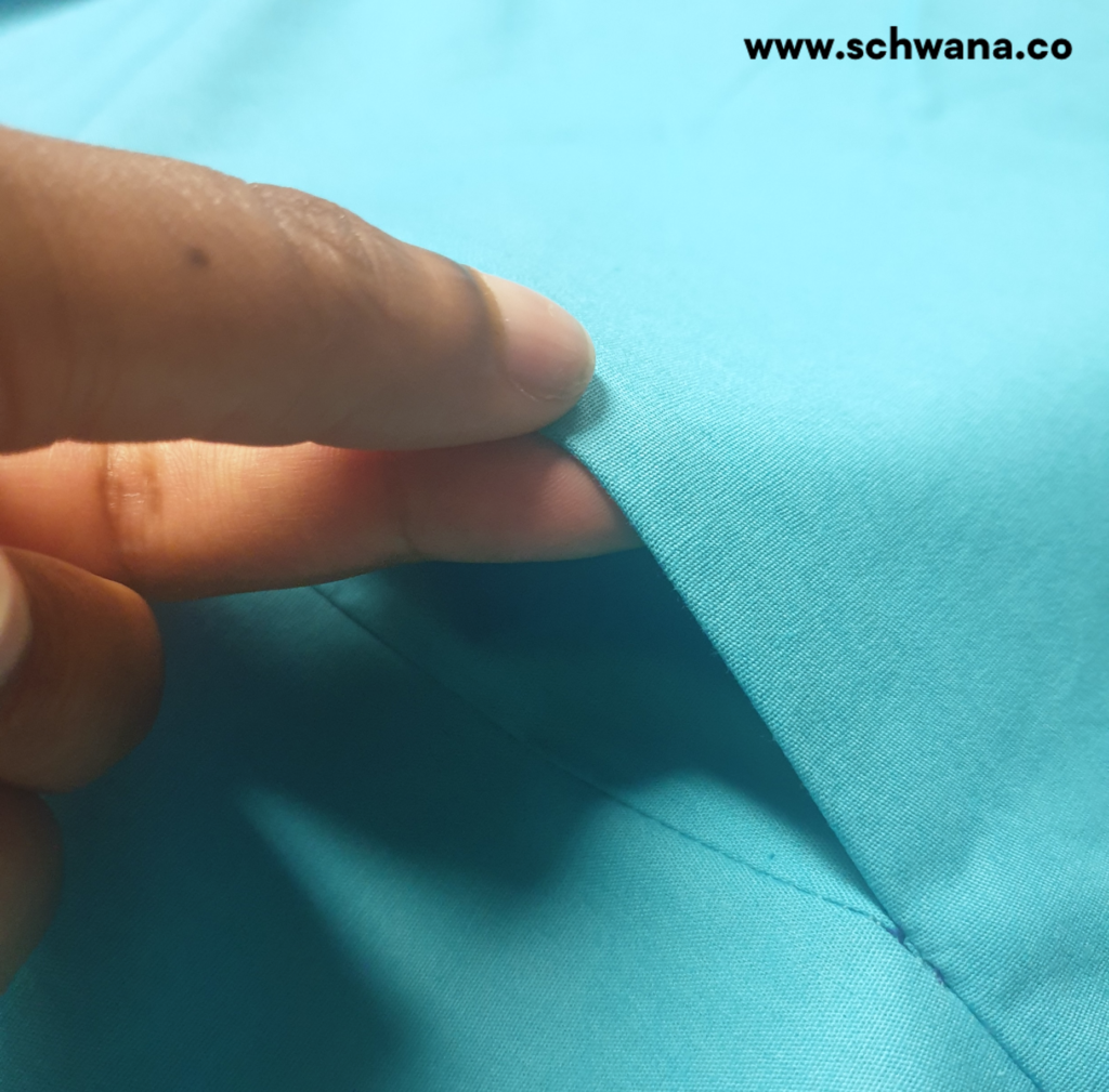 Where to topstitch on the pocket.